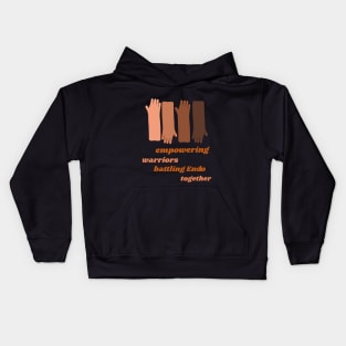 empowering warriors: battling Endo together Kids Hoodie